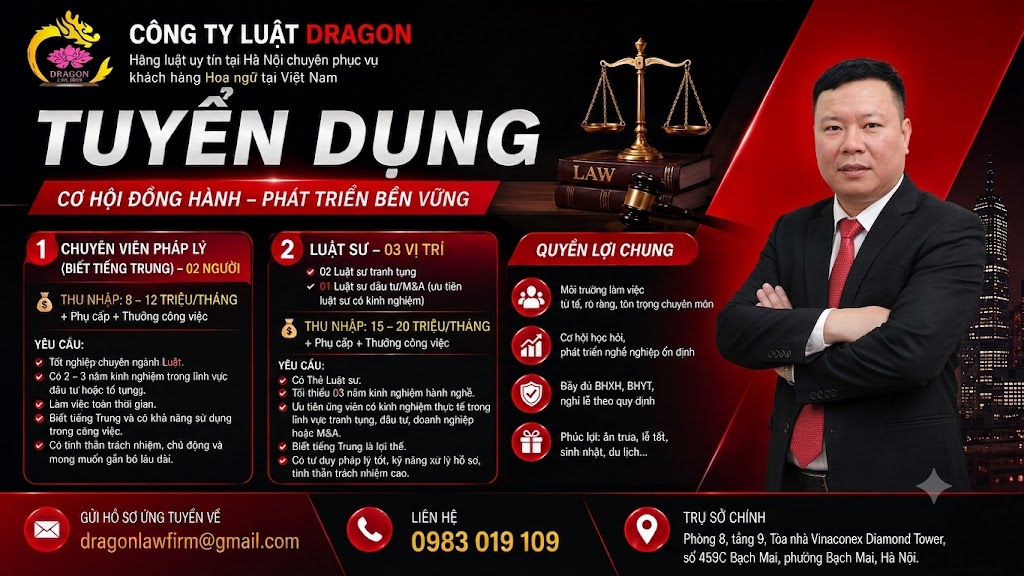 Công ty luật Dragon tuyển dụng